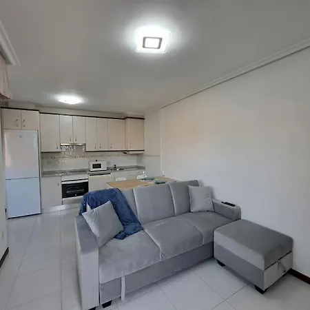 Apartament Baiona, Primera Linea De Playa Ladeira, Terraza.