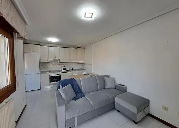 Apartament Baiona, Primera Linea De Playa Ladeira, Terraza.