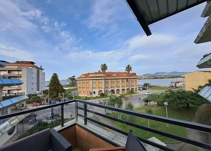 Appartamento Baiona, Primera Linea De Playa Ladeira, Terraza. Baiona