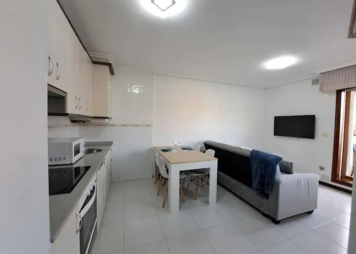 Apartament Baiona, Primera Linea De Playa Ladeira, Terraza.