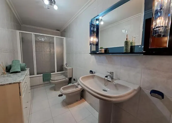 Apartament Baiona, Primera Linea De Playa Ladeira, Terraza.